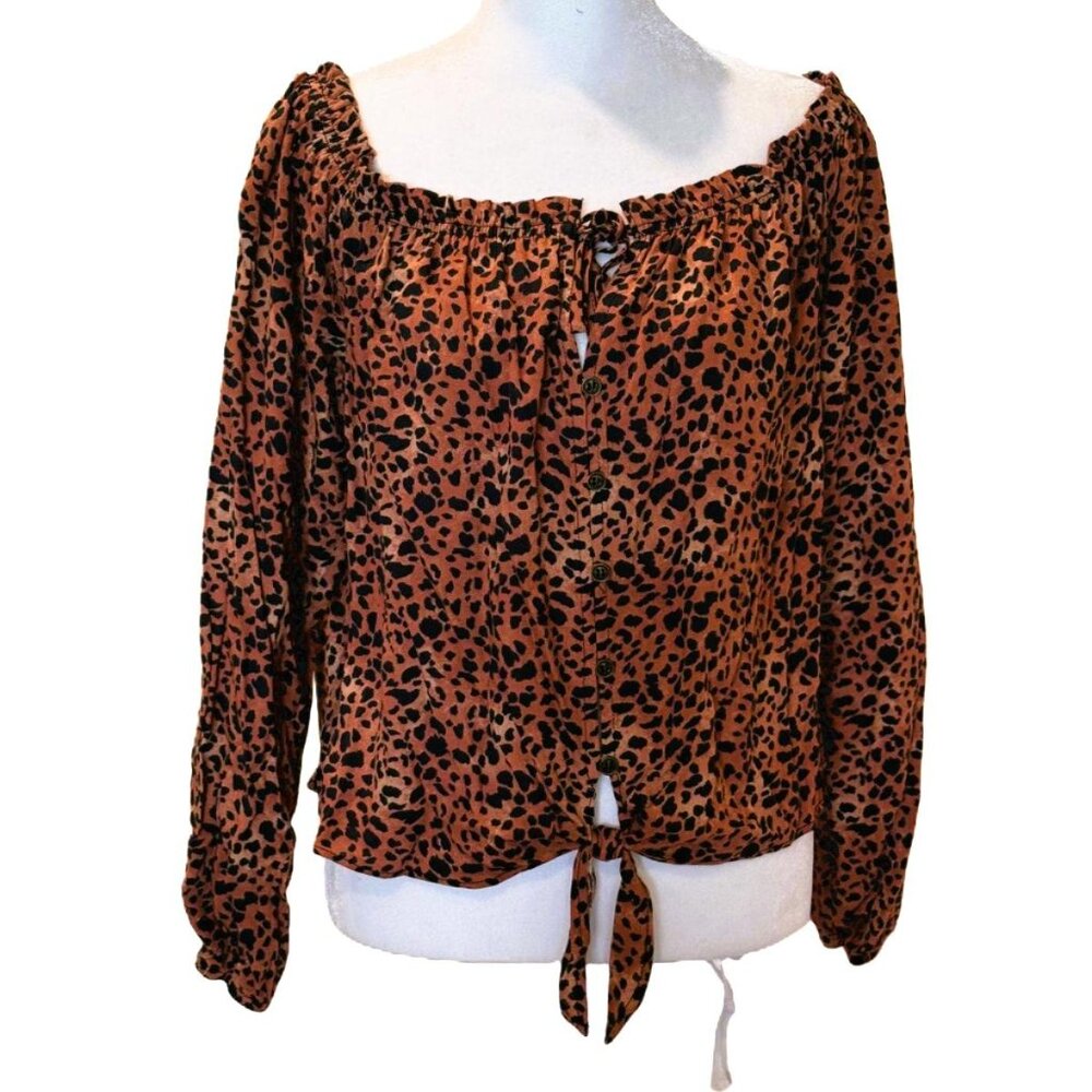 Rewind Boho Floral Off-Shoulder Top size M